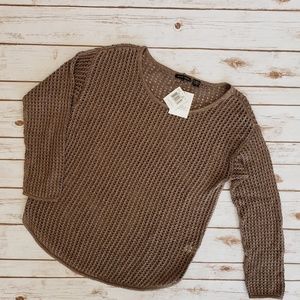 NWT- JEANNE PIERRE Metallic Bronze Knit Sweater